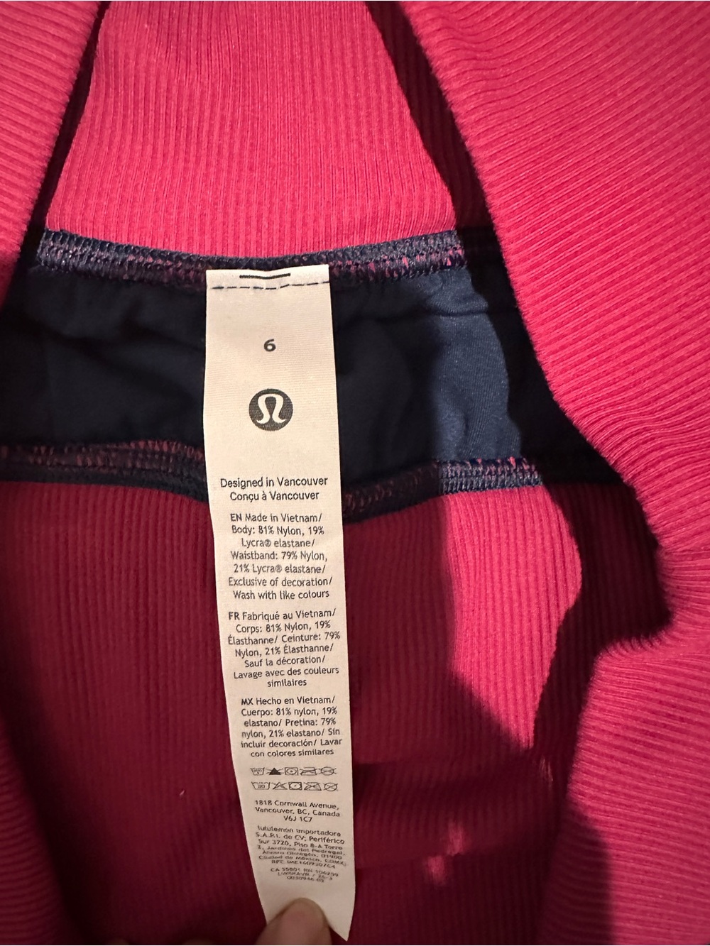 NWT Lululemon Align Ribbed-Waist Jogger True Navy/ Raspberry Rave Size 6 - Picture 4 of 10